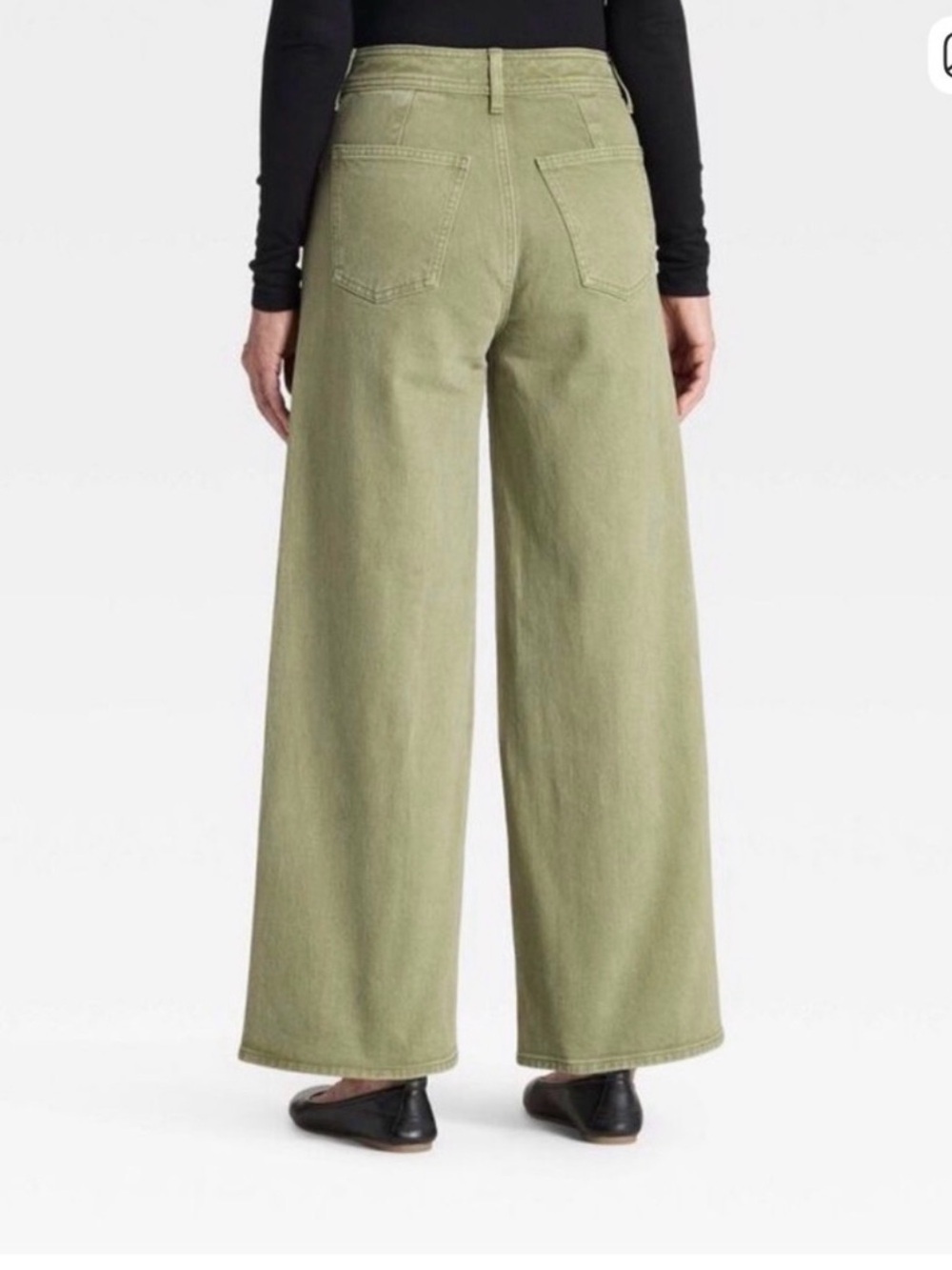 Universal Thread High-Rise Wide Leg Women’s Jeans - Olive sailor size 6 - Picture 3 of 6
